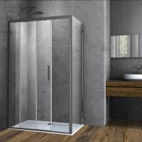 Душевой уголок Soft VSR-3SO9014CLGM, 1400*900, вороненая сталь, стекло прозрачное Vincea фото в интернет-магазине Русалия