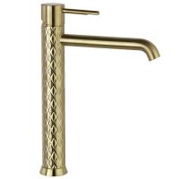 Смеситель высокий для раковины чаши ODISEA JOYA 590201OC золото брашированное Ramon Soler фото в интернет-магазине Русалия