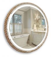 Зеркало AZARIO Бригантина D650 декор-канат, сенсорный выключатель с функцией диммера (LED-00002573) фото в интернет-магазине Русалия