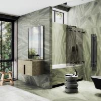 Шторка для ванны складная 4 секции 1400*980 Стекло 6 мм Бронза MGV-585-6 MaybahGlass фото в интернет-магазине Русалия