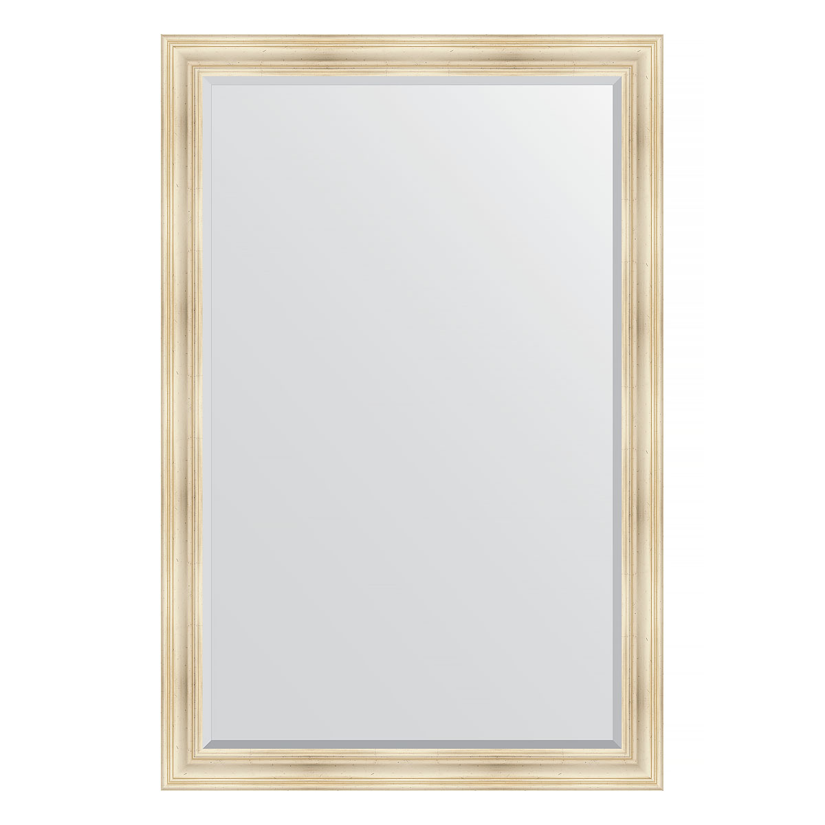 Зеркало настенное с фацетом EVOFORM в багетной раме травленое серебро, 119х179 см, BY 3627