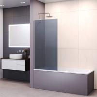 Шторка на ванну RGW SC-151 800, стекло тонированное, профиль хром фото в интернет-магазине Русалия