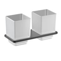 Стакан для зубных щеток двойной Timo Torne черный (43034/03) фото в интернет-магазине Русалия