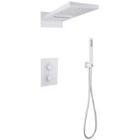 Душевая система ABBER Weiss Insel AF8052W скрытого монтажа без излива, термостат, белый фото в интернет-магазине Русалия