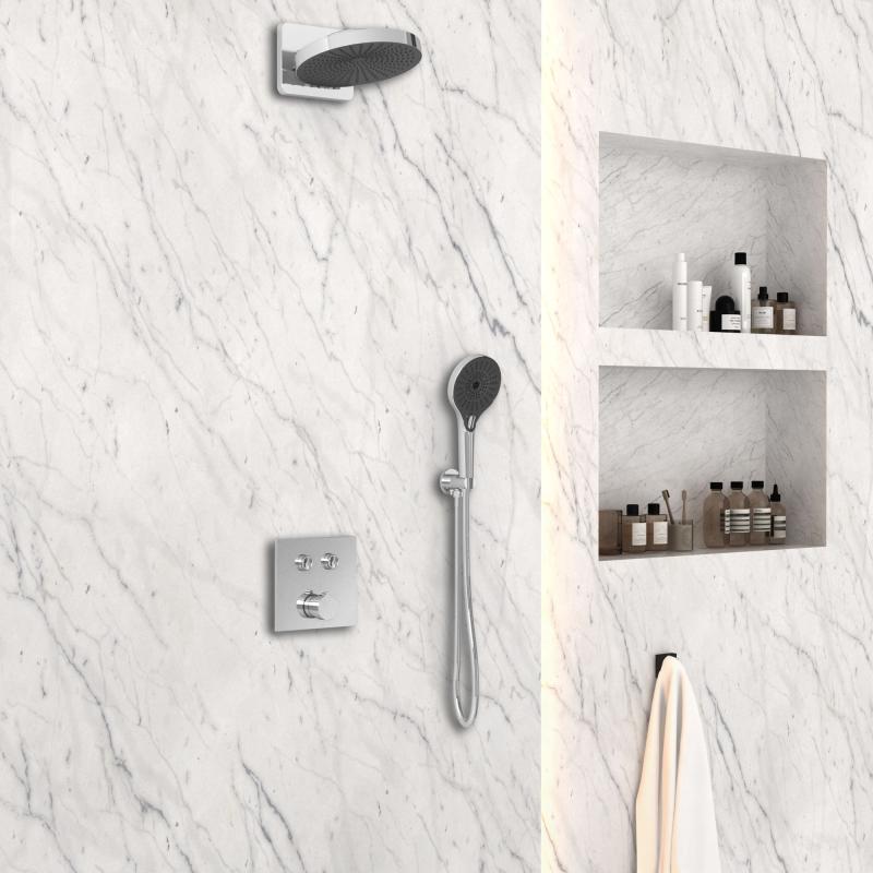 Душевой комплект VSFW-4I211CH встраиваемый, хром Vincea