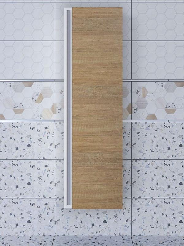 Шкаф-пенал для ванной подвесной Uperwood Barsa 35х28х120 см, белый/дуб сонома 293020529