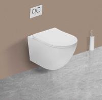 Унитаз подвесной Globo VT1-14ST Tornado, цвет белый, ультратонкое сиденье soft-close Vincea фото в интернет-магазине Русалия