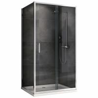 Душевой уголок ABBER Schwarzer Diamant AG301305-S805 80х130 прямоугольный, профиль хром, прозрачное стекло фото в интернет-магазине Русалия