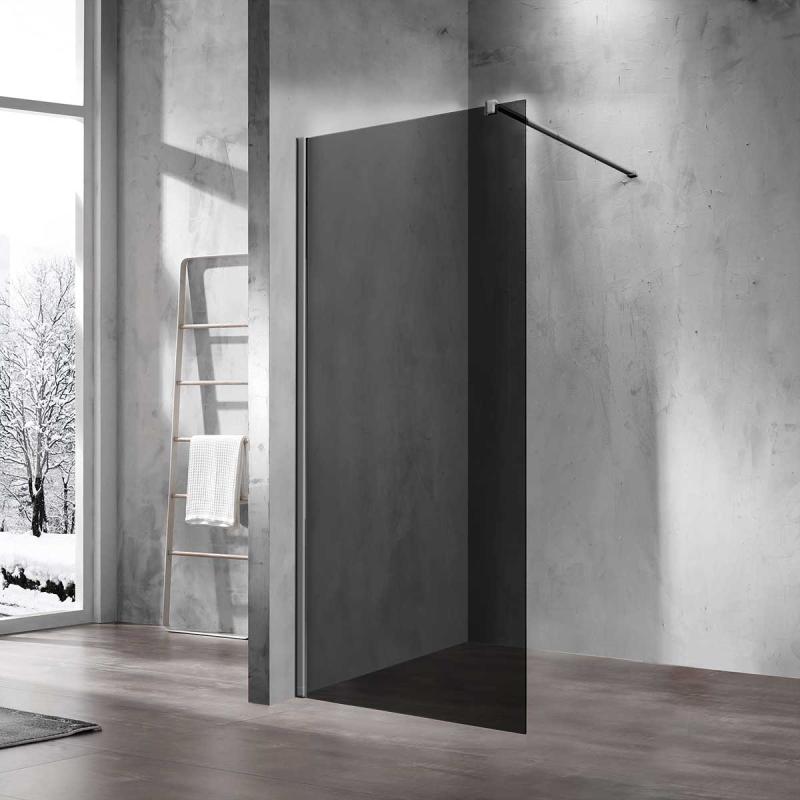 Душевая перегородка Walk-In VSW-1H120CGGM, 1200*2000, вороненая сталь, стекло тонированное Vincea