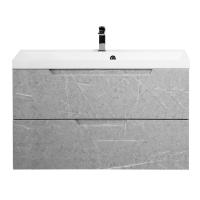 VITTORIA База под раковину подвесная с двумя выкатными ящиками, Toros Bianco, 900x450x570, VITTORIA-900-2C-SO-TB-P Belbagno фото в интернет-магазине Русалия