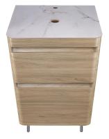 Тумба со столешницей из керамогранита Атлантика 60 Люкс напольная, ясень перламутр Style Line фото в интернет-магазине Русалия