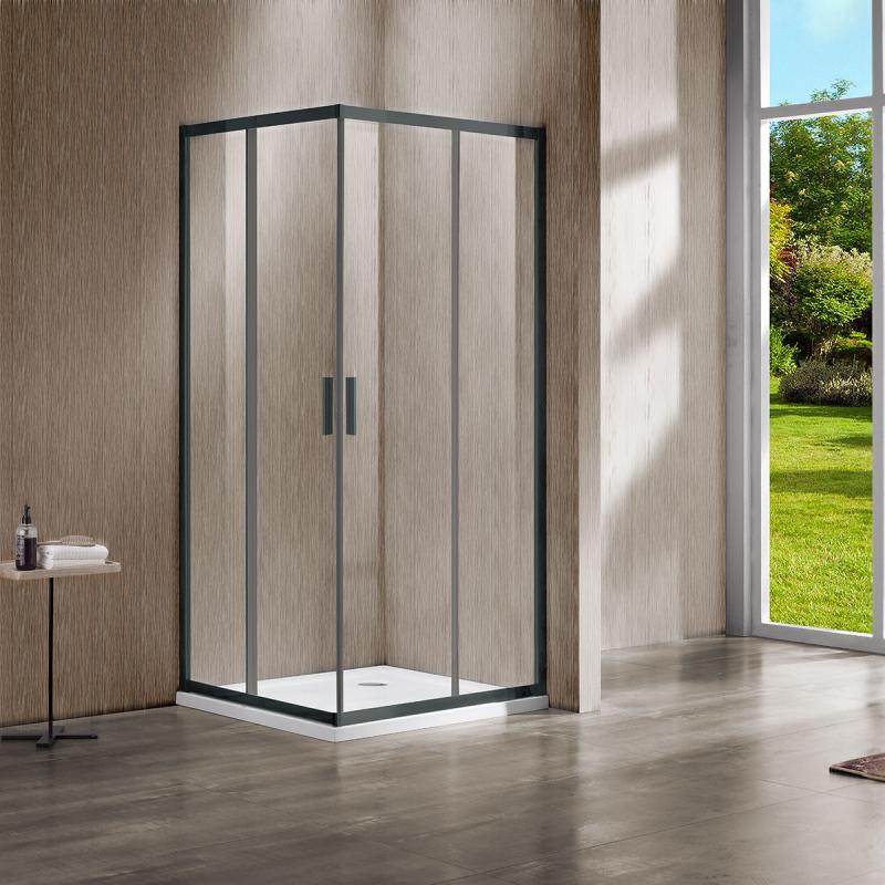 Душевой уголок Garda VSS-1G9011CLGM, 1100*900, вороненая сталь, стекло прозрачное Vincea