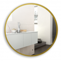 Зеркало AZARIO Monaco-GOLD d1000 бесконтактный сенсор, золотая рамка (LED-00002767) фото в интернет-магазине Русалия