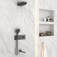 Душевой комплект VSFW-432TI1GM встраиваемый, вороненая сталь Vincea фото в интернет-магазине Русалия