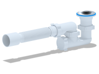 Сифон для душевого поддона E215 1 1/2" 40 мм регулируемый с гибкой трубой 40х50 мм AniPlast фото в интернет-магазине Русалия