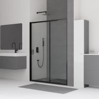 Душевая дверь RGW CL-14B 1100, стекло прозрачное, профиль черный фото в интернет-магазине Русалия