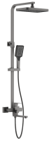 Душевая система BELZ тропический душ, нержавеющая сталь, оружейная сталь (B24817-3) фото в интернет-магазине Русалия