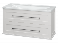 Тумба Марта 100 подвесная (белая) с раковиной Misty EVVA 100 Misty фото в интернет-магазине Русалия