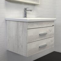 Тумба-умывальник Comforty Никосия-70П дуб белый с раковиной COMO 70 фото в интернет-магазине Русалия