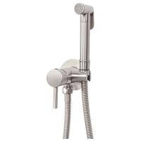 Гигиенический душ со смесителем встраиваемый Hansberge H3099NK, никель фото в интернет-магазине Русалия