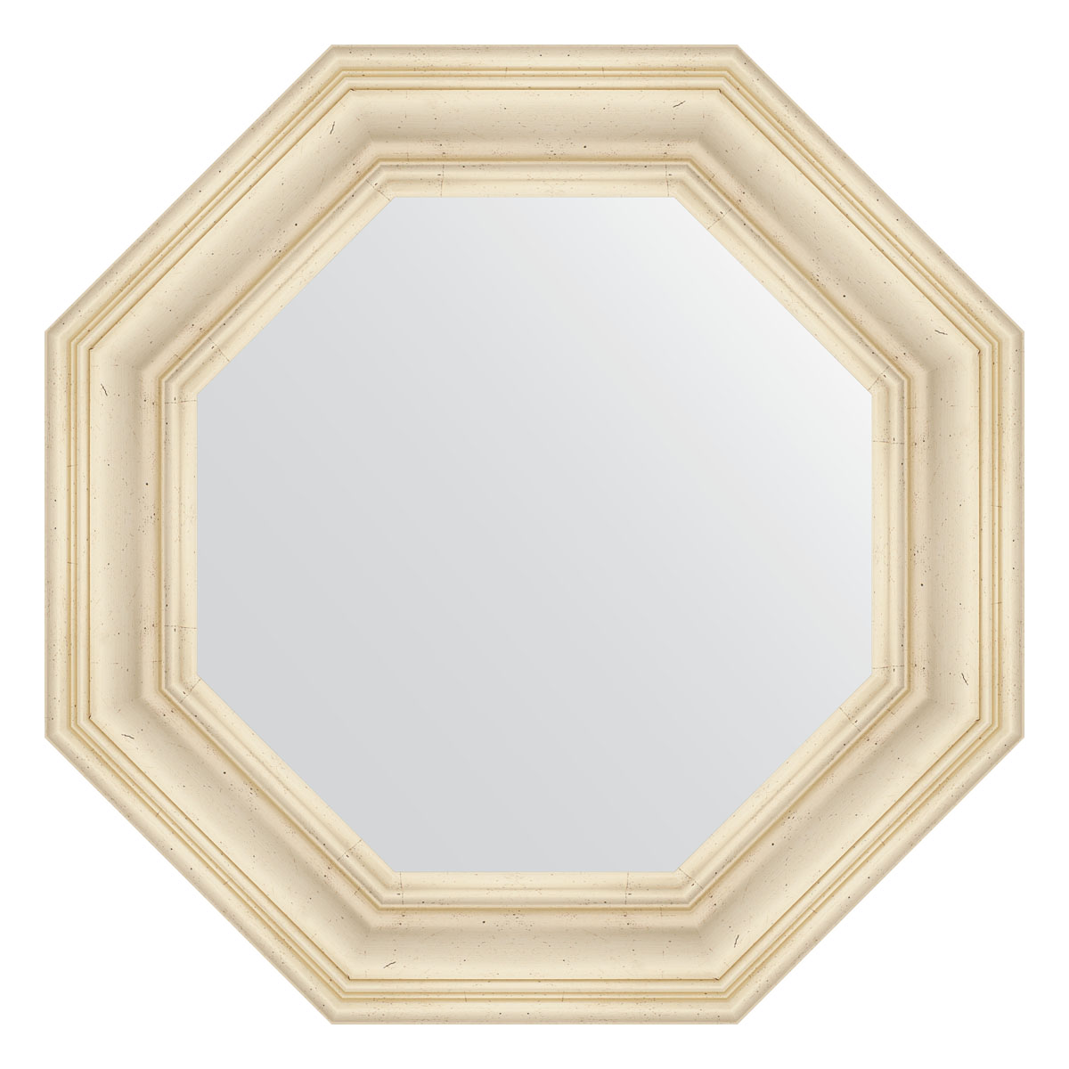 Зеркало настенное Octagon EVOFORM в багетной раме травленое серебро, 64х64 см, BY 7364