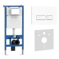 Комплект 2 в 1 инсталляция + клавиша смыва белый глянцевый, пластик ESTI-R (IB.B021.001.000) IBERICA BLANCA фото в интернет-магазине Русалия