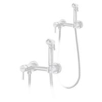 Гигиенический душ со смесителем Hansberge H0099WW, белый фото в интернет-магазине Русалия