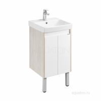 Тумба под раковину AQUATON Сканди Doors 45 белый глянец, дуб верона, 1A278701SDB20 фото в интернет-магазине Русалия
