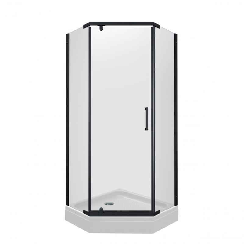 Душевой уголок «Дека-Блэк», 100х100, пятиуг., низ. подд. (3 места+сифонD90мм) Тритон Щ0000062933