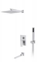 Душевая система для ванны и душа DK встраиваемая с изливом матовый белый Bayern.Liszt (DA1515608A04) фото в интернет-магазине Русалия