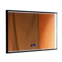 Зеркало AZARIO Эдисон - МЕТЕО 900х650 с подсветкой, бесконтактный сенсор с функцией диммера, погодный модуль (LED-00002763) фото в интернет-магазине Русалия