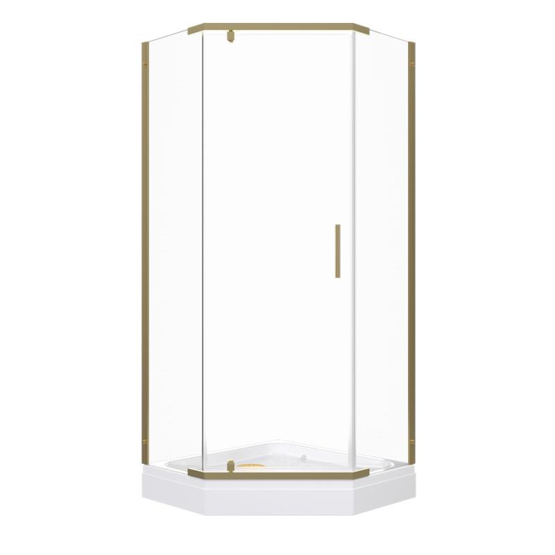 Душевой уголок «Дека-Голд», 90х90, пятиуг., низ. подд. (3 места+сифонD90мм) Тритон Щ0000073923