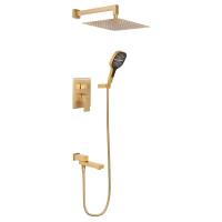 Душевая система встраиваемая Hansberge H6075MG, матовое золото фото в интернет-магазине Русалия