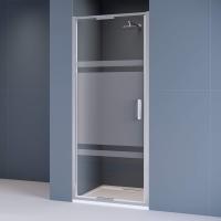 Душевая дверь RGW SV-05 800, стекло прозрачное-матовое-прозрачное, профиль хром фото в интернет-магазине Русалия