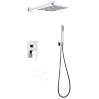 Душевая система ABBER Weiss Insel AF8018W скрытого монтажа без излива, белый-хром фото в интернет-магазине Русалия