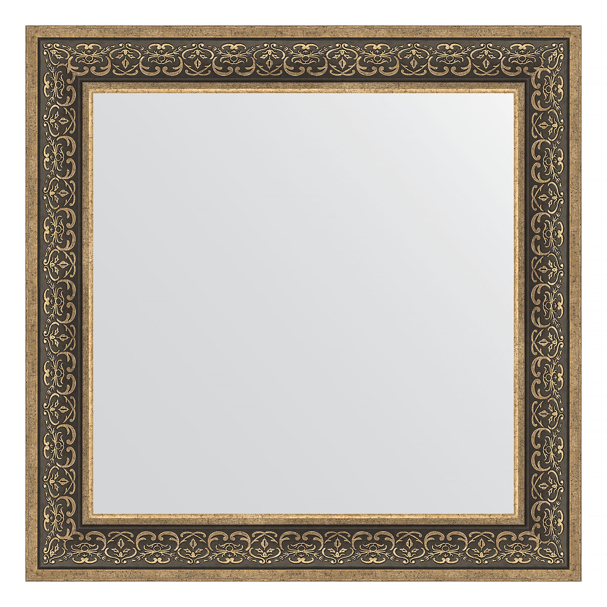 Зеркало настенное EVOFORM в багетной раме вензель серебряный, 83х83 см, BY 3256