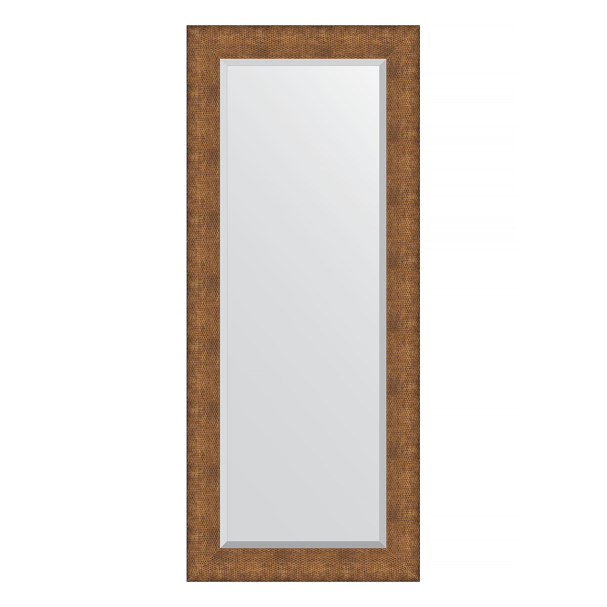 Зеркало настенное с фацетом EVOFORM в багетной раме медная кольчуга, 62х147 см, BY 3951