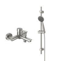 D0103030SS Душевой комплект Logic NEW со смесителем  для ванны и душа Logic NEW из нержавеющей стал фото в интернет-магазине Русалия