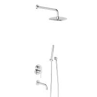 936510000 Scandinavian Pure встраиваемая душевая система с ванно-душевым смесителем и изливом, хром Damixa фото в интернет-магазине Русалия