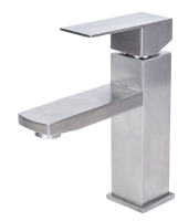 Смеситель для раковины OLIVE’S Economy VALDO квадр. нержавеющая сталь (VL13100) фото в интернет-магазине Русалия