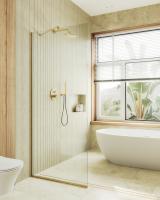 Душевая перегородка в узком  профиле 1950*1090 Стекло 8 мм Бесцветное MGD-677-3у Maybah Glass фото в интернет-магазине Русалия