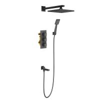 Душевая система встроенная с термостатом Timo Tetra-thermo черный (SX-0199/03SM) фото в интернет-магазине Русалия