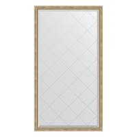 Зеркало напольное с гравировкой  EVOFORM  в багетной раме состаренное серебро с плетением, 108х198 см, BY 6342 фото в интернет-магазине Русалия