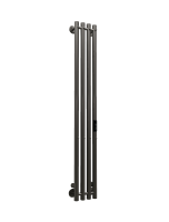 Полотенцесушитель электрический Style 4 (electro) 120/18 (скр.монтаж, унив.подкл.R/L, Gun Metal) INDIGO  LSE120-18GNSRt фото в интернет-магазине Русалия