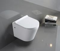 Унитаз подвесной CeramaLux B2330 бело-глянцевый фото в интернет-магазине Русалия