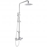 Душевая термостатическая система наружнего монтажа с телескопическим тропическим душем и душевым комплектом с изливом BLAUTHERM 945602RP300 Ramon Soler фото в интернет-магазине Русалия