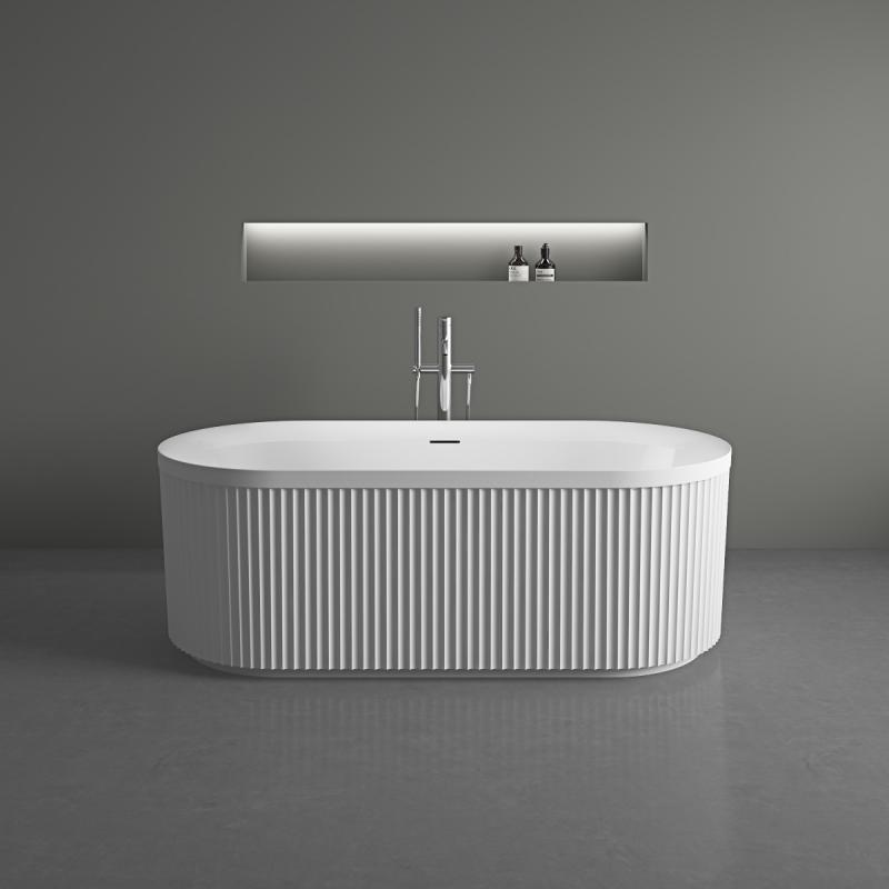 Ванна акриловая Vincea VBT-709-1700, 1700*800*585, цвет белый, щелевой перелив, слив белый