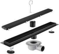 Трап для душа под плитку 70 см Savol S-DL01H-70, черный фото в интернет-магазине Русалия