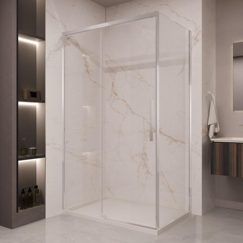 Душевой уголок Stella VSR-1ST1015CL, 1500*1000, хром, стекло прозрачное Vincea