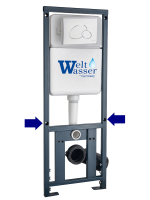 MARBERG 410 RD WT Инсталляция для унитаза. Круглая белая кнопка WeltWasser фото в интернет-магазине Русалия